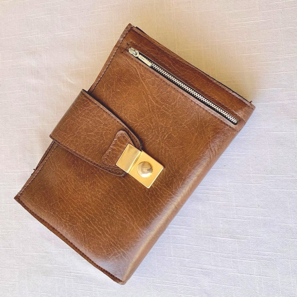 Vintage clutch hand bag wristlet